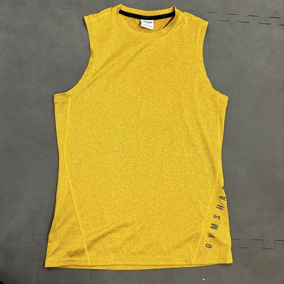 Gymshark Sleeveless Tank Top Athletic Shirt Men's Size XS Gold Yellow Charity - Picture 5 of 9